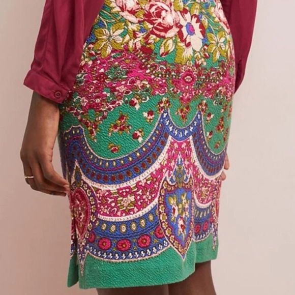 Anthropologie Maeve Sheffield Textured Skirt 0 - Picture 2 of 6